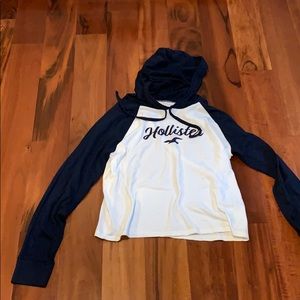 Hollister long sleeved T shirt with hood.  Medium
